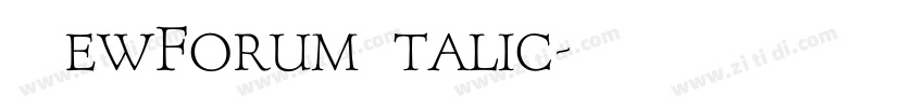 NewForum Italic字体转换